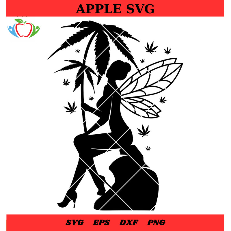 Fairy Cannabis Smoking Joint Svg File, Smoking Marijuana Svg - SVG Lucky.jpg
