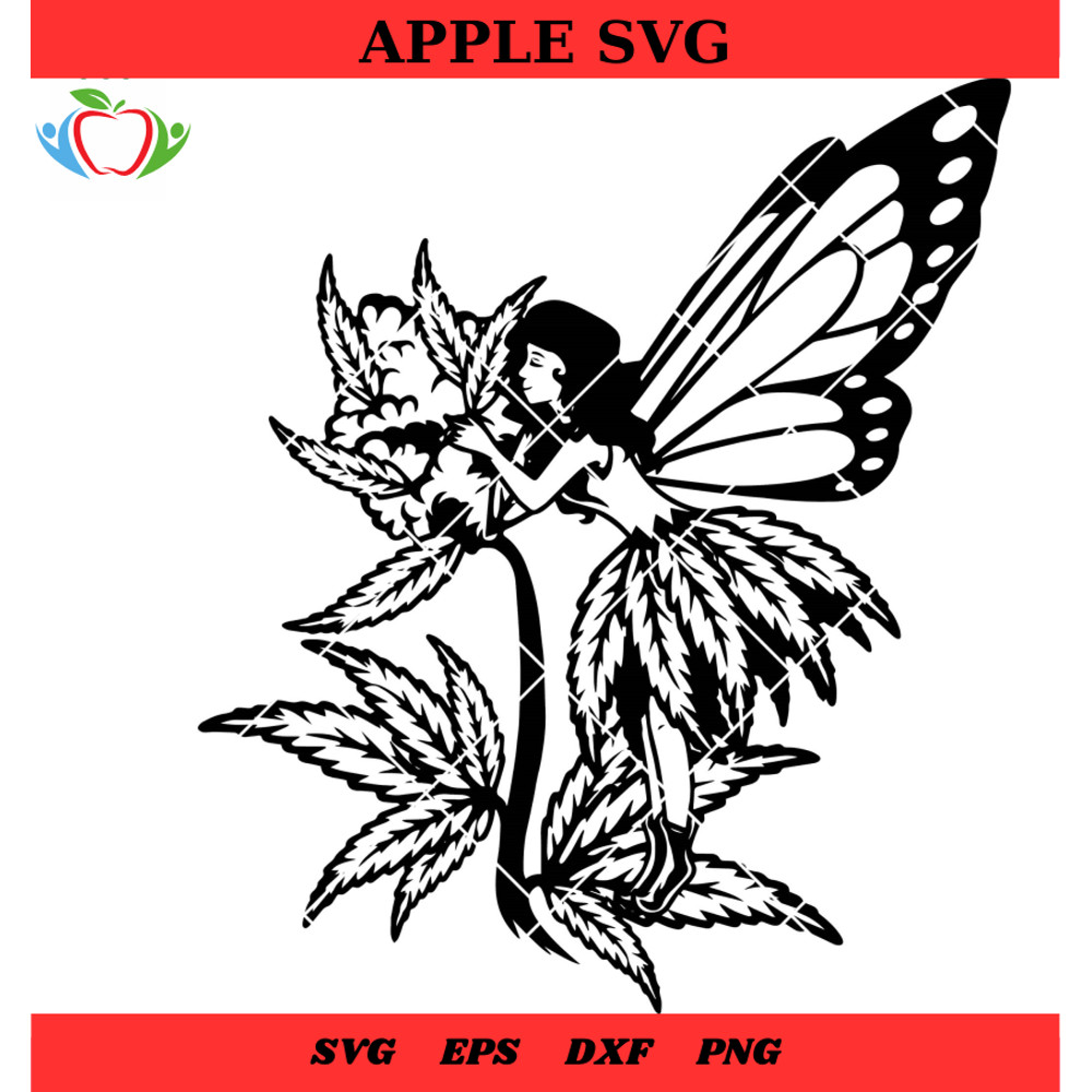Fairy Holding Weed Svg, Weed Fairy Svg ,Cannabis Fairy Svg, Fairy Kush Svg - SVG Lucky.jpg