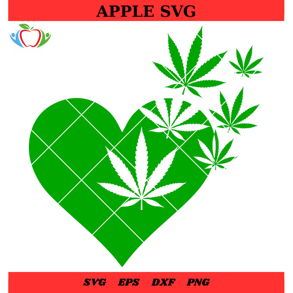 Heart Cannabis Svg, Heart Weed Flying Svg, Cannabis Marijuana Svg - SVG Lucky.jpg