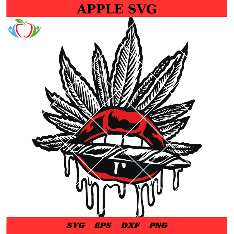 Lips Marijuana Svg, Weed Leaf, High Life Head, Cannabis Medical Marijuana - SVG Lucky.jpg