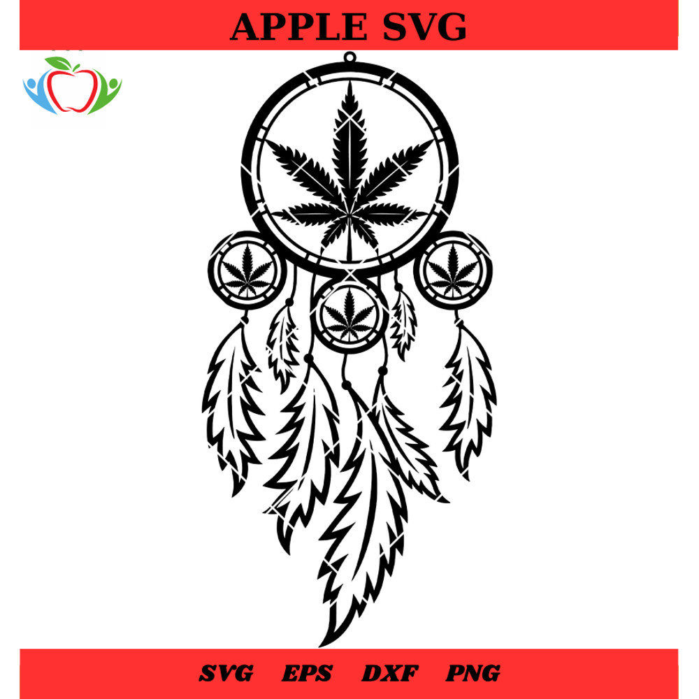 Marijuana Dream Svg, Dream Catcher Weed SVG File, Dope Catcher Svg - SVG Lucky.jpg