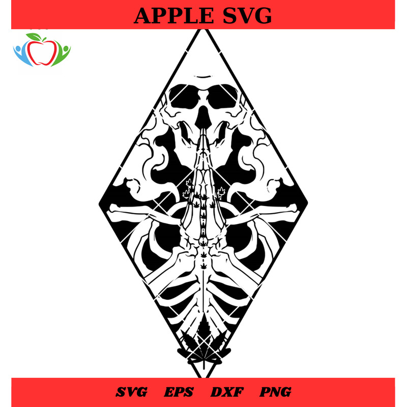 Skull Praying Weed Rosary Svg, Cannabis Rosary Svg, Skeleton Rosary Svg - SVG Lucky.jpg