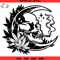 Skull with Cigar Mouth Svg, Smoking Weed Moon High Svg, Moon Smokig High Svg - SVG Lucky.jpg