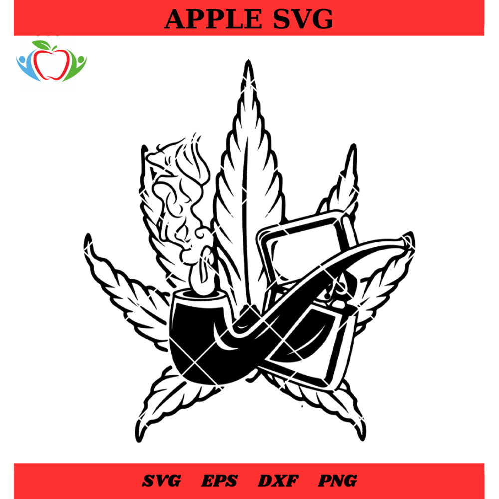 Smoking Weed Leaves Funny Svg, Weed Clipart - SVG Lucky.jpg