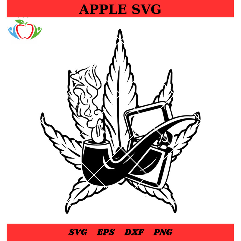 Smoking Weed Leaves Funny Svg, Weed Clipart - SVG Lucky.jpg
