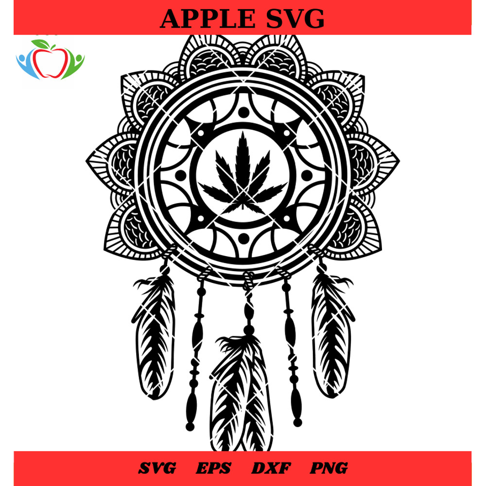 Weed Catcher Feather Svg, Weed Dream Catcher Svg - SVG Lucky.jpg