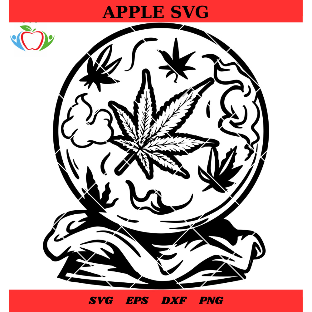 Weed Crystal Ball Svg, Cannabis Svg, Fortune Svg - SVG Lucky.jpg