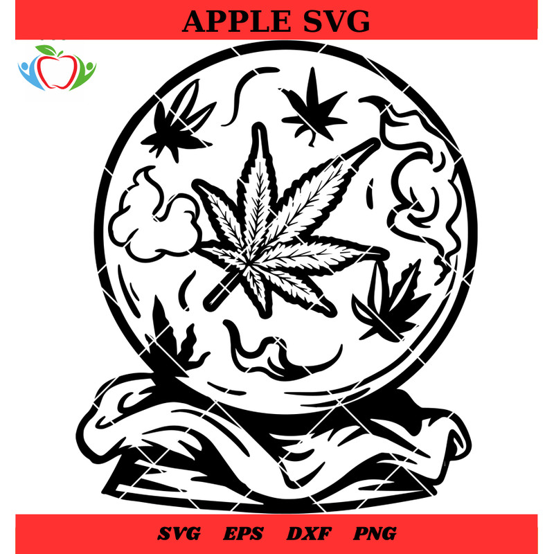 Weed Crystal Ball Svg, Cannabis Svg, Fortune Svg - SVG Lucky.jpg