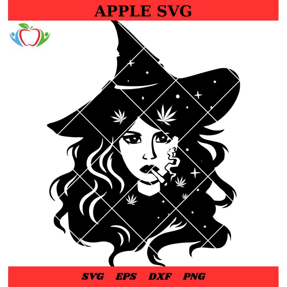 Witch Cigarette Svg, Witch Svg, Halloween Witch Svg - SVG Lucky.jpg