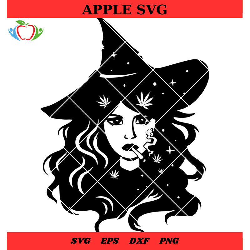 Witch Cigarette Svg, Witch Svg, Halloween Witch Svg - SVG Lucky.jpg