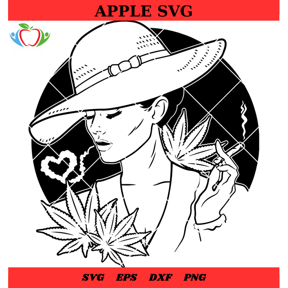 Woman Cannabis Svg, Lady Smoking Marijuana Svg, Woman Svg - SVG Lucky.jpg