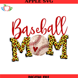 baseball mom yellow leopard print sport softball png,mothers day png,mom png design,mom sublimation