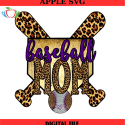 baseball mom leopard plaid sport badge png,mothers day png,mom png design,mom sublimation