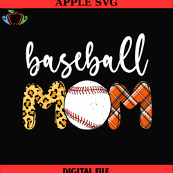 baseball mom leopard plaid pattern sport png,mothers day png,mom png design,mom sublimation