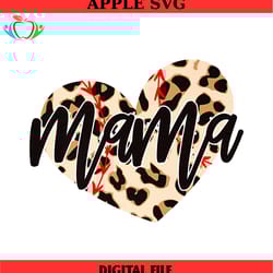 mama softball heart shape leopard sport png,mothers day png,mom png design,mom sublimation