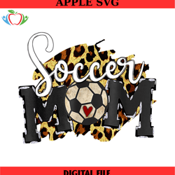soccer mom mother day leopard football png,mothers day png,mom png design,mom sublimation