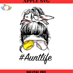 aunt life messy bun sport softball png,mothers day png,mom png design,mom sublimation