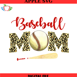 baseball mom mother day leopard sport bat png, mothers day png,mom png design,mom sublimation