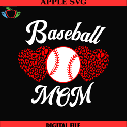 baseball mom leopard heart sport design png,mothers day png,mom png design,mom sublimation
