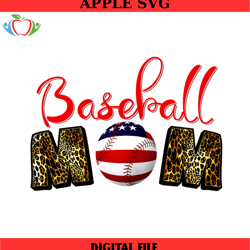 baseball mom leopard sport patriotic softball png,mothers day png,mom png design,mom sublimation