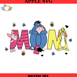 disney mom winnie the pooh friends svg, disney svg ,disney mickey svg , digital download