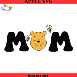 disney mom winnie the pooh and bees svg, disney svg ,disney mickey svg , digital download