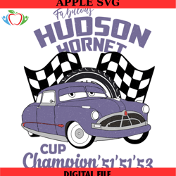 fabulous hudson hornet retro cars cup champion svg, disney svg ,disney mickey svg , digital download