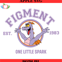 disney figment one little spark est 1983 svg, disney svg ,disney mickey svg , digital download