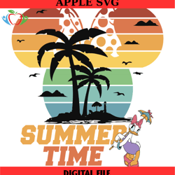 disney girl daisy duck summer vacation time svg, disney svg ,disney mickey svg , digital download