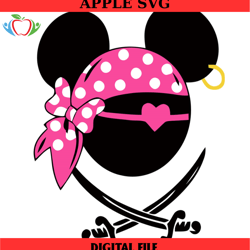 minnie mouse pirate svg design idea, disney svg ,disney mickey svg , digital download