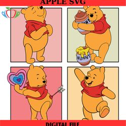disney love honey winnie the pooh sticker svg, disney svg ,disney mickey svg , digital download