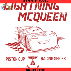 lightning mcqueen cars piston cup racing series svg, disney svg ,disney mickey svg , digital download