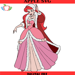 christmas costume little mermaid ariel svg, disney svg ,disney mickey svg , digital download