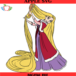 christmas costume princess tangled rapunzel svg, disney svg ,disney mickey svg , digital download