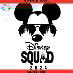 mickey kingdom glasses disney squad 2024 svg, disney svg ,disney mickey svg , digital download