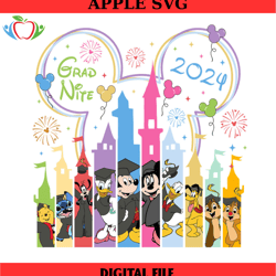 mickey friends kingdom grad nite svg, disney svg ,disney mickey svg , digital download