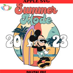 cool mickey mouse summer vacation mode svg, disney svg ,disney mickey svg , digital download