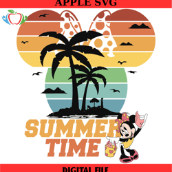 summer time disney minnie mouse svg, disney svg ,disney mickey svg , digital download