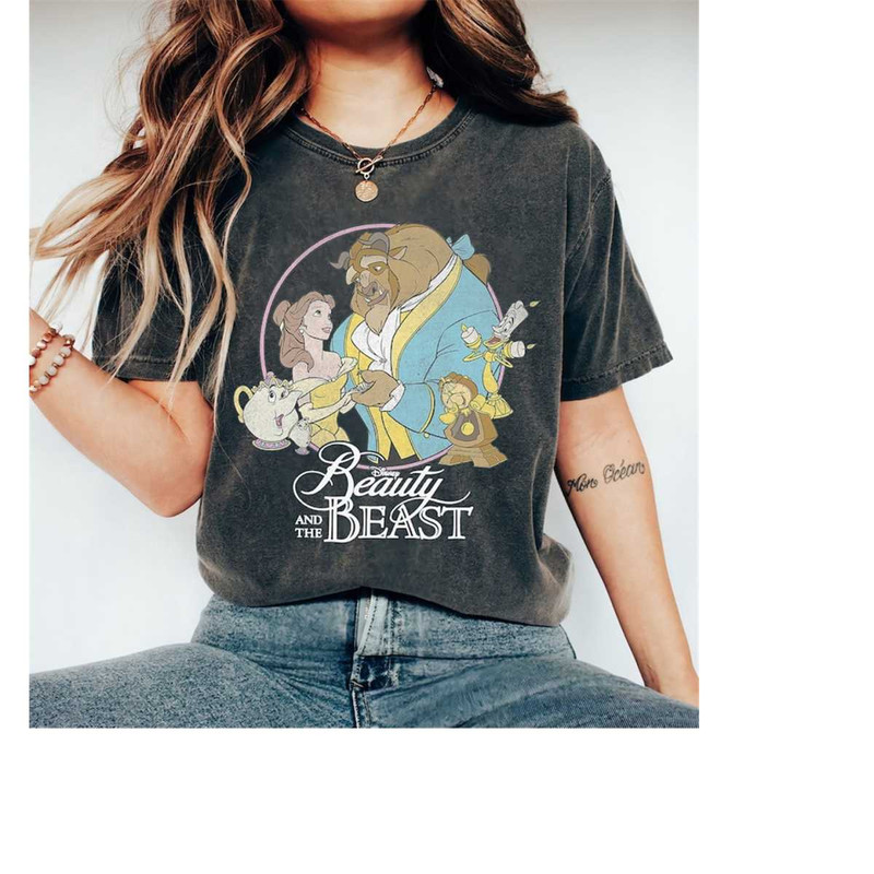 Disney Beauty And The Beast Classic Group Shot T-Shirt Disneyland Vacation Holiday Trip , WDW Family Matching Shirts, Ma.jpg