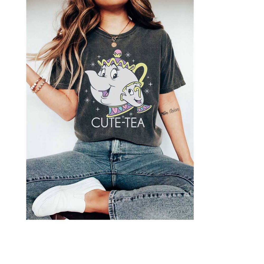 Disney Beauty And The Beast Mrs. Potts and Chip T-Shirt, Tea Pot and Cup Color,Couples Tee,Disneyland Family Trip Unisex.jpg