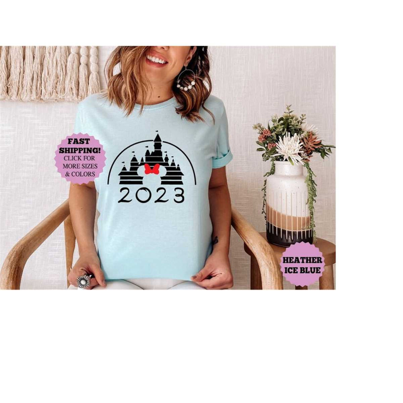 Disney Castle Family 2023 Tee, Disney Vacation Shirt, Disney Castle 2023, Disney Mickey and Minnie Tee, Disney Trip Shir.jpg