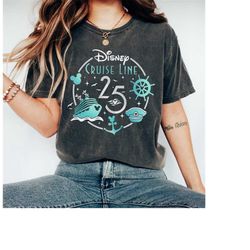 disney cruise line 25th silver anniversary at sea shirt family cruise tshirt, wonder wish dream fantasy shirts, disneyl