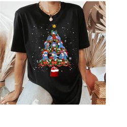 disney eeyore santa hat christmas tree shirt, winnie the pooh christmas, disneyland family vacation gift unisex adult t