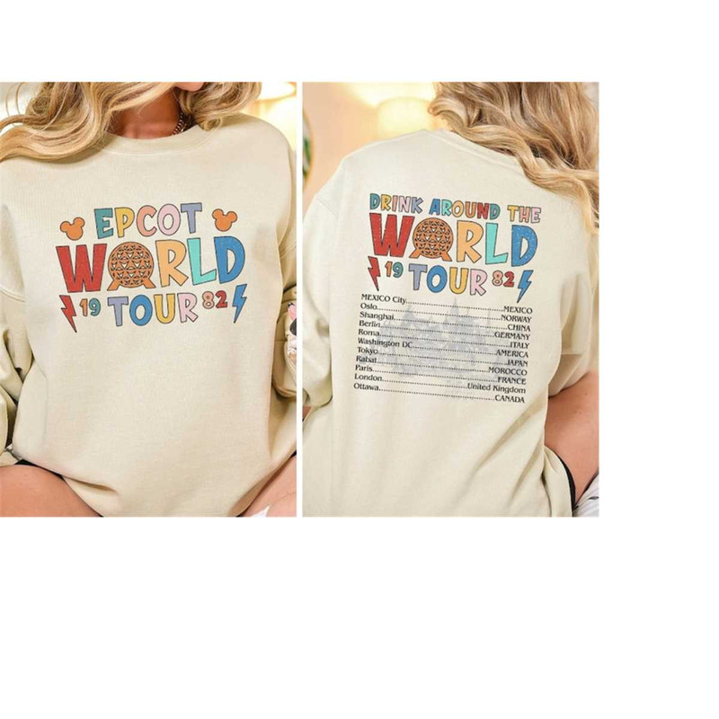 Disney Epcot World Tour Sweatshirt, Retro Disney Mickey Epcot 1982 Shirt, Epcot Center 1982 Tee, Drinking Around The Wor.jpg