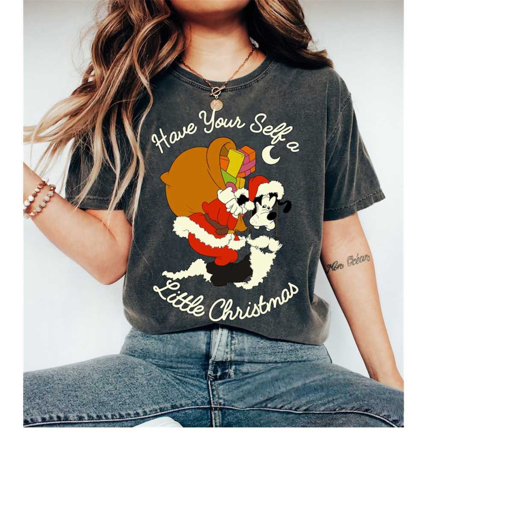 Disney Funny Santa Goofy Have Your Self A Little Christmas Shirt, Goofy Christmas Gifts Shirt, Disneyland Mickey's Very.jpg