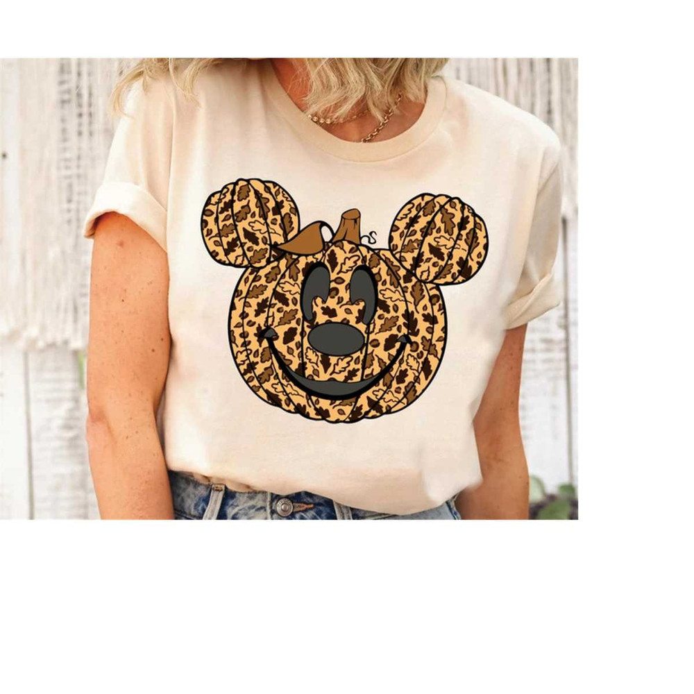 Disney Halloween Mickey Leopard Pumpkin Shirt, Cheetah Pumpkin Shirt, Thanksgiving Shirt, Thankful Shirt, Fall Shirt, Di.jpg