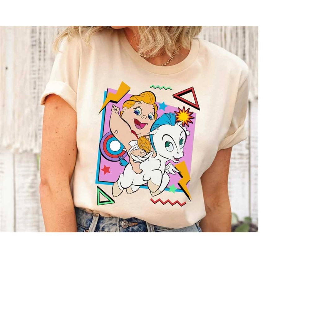 Disney Hercules Shirt, Hercules Retro 90s Baby Hercules and Pegasus Shirt, Disneyland Holiday Vacation Trip Gift Unisex.jpg