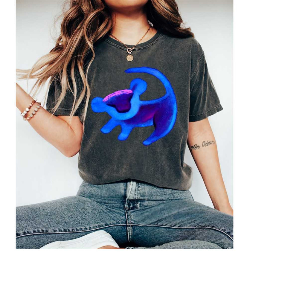 Disney Lion King Simba Cave Painting Blue Hue T-Shirt, Magic Kingdom,Disneyland Family Trip Vacation Gift Unisex Adult T.jpg