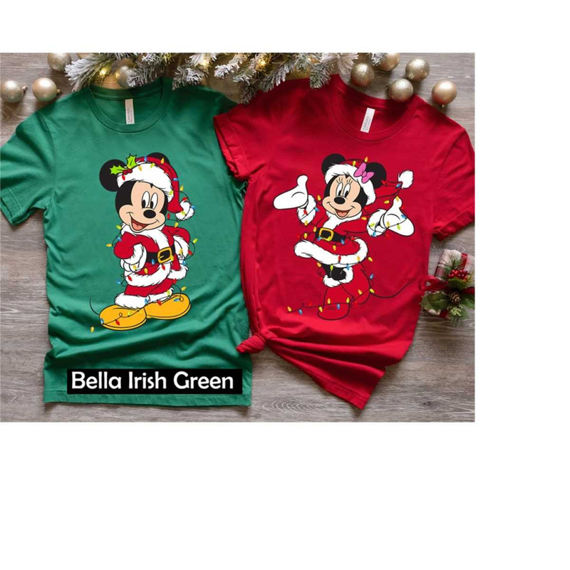 Disney Mickey and Minnie Mouse Santa Costume Christmas Lights Couples T-Shirt Sweater, Mickey's Very Merry Christmas Par.jpg