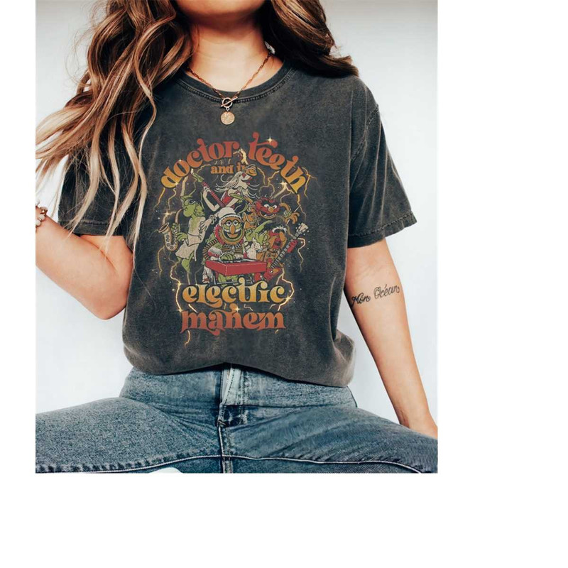 Disney Muppets Doctor Teeth And The Electric Mayhem Poster T-Shirt, Disneyland Family Trip Vacation Gift Unisex Adult T-.jpg